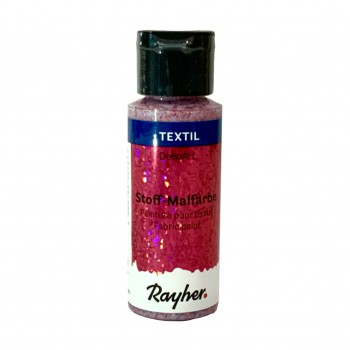 Barva na textil Rayher 59ml - glitrová - světle růžová